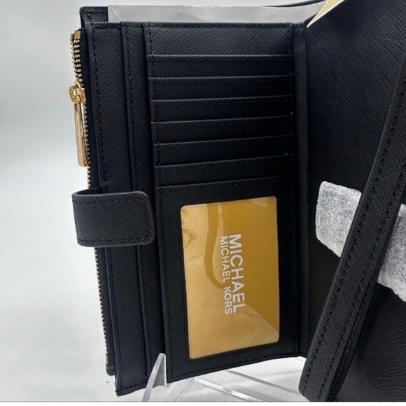 Michael Kors Large Double Zip Wallet Wristlet & Trifold Wallet black - Picture 15 of 16